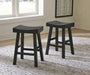 Glosco Black Counter Height Bar Stool (Set of 2) - Gate FurnitureBarstool