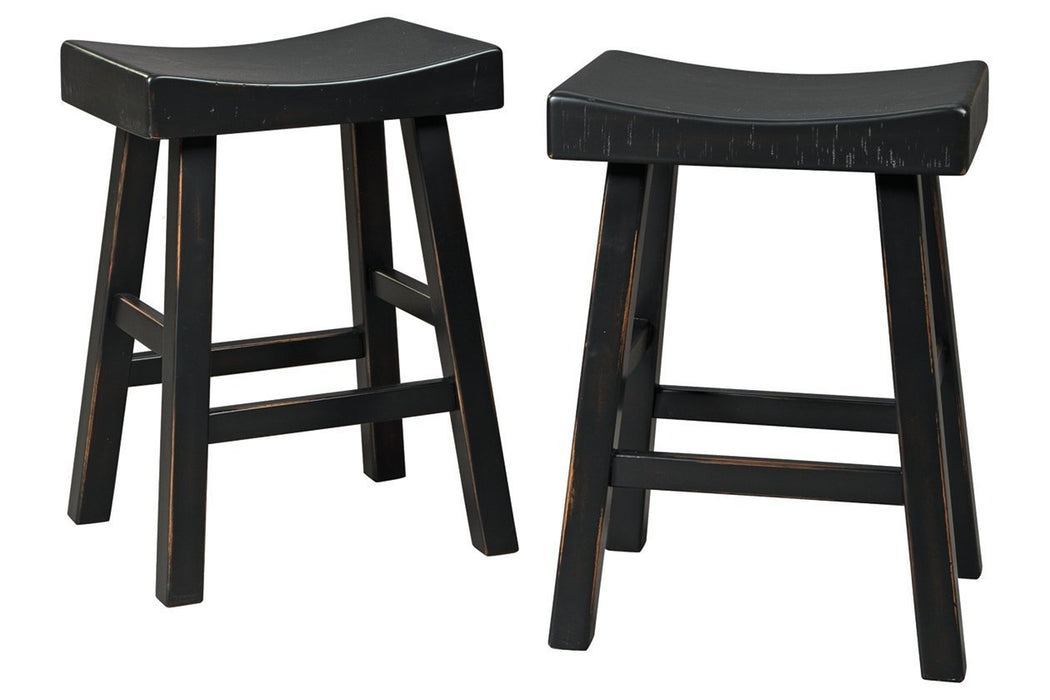 Glosco Black Counter Height Bar Stool (Set of 2) - Gate FurnitureBarstool