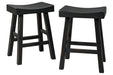 Glosco Black Counter Height Bar Stool (Set of 2) - Gate FurnitureBarstool