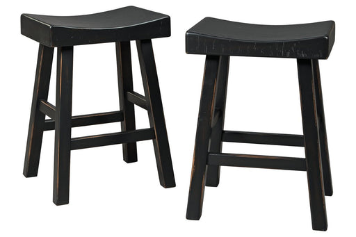 Glosco Black Counter Height Bar Stool (Set of 2) - Gate FurnitureBarstool
