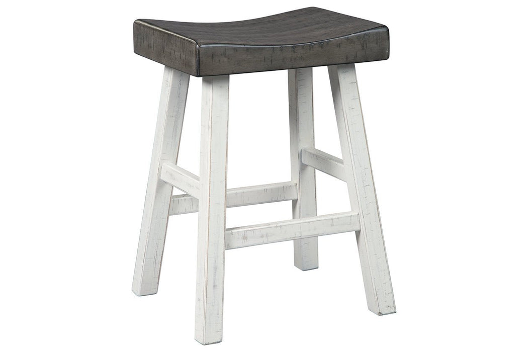 Glosco Brown Gray/Antique White Counter Height Bar Stool (Set of 2) - Gate FurnitureBarstool