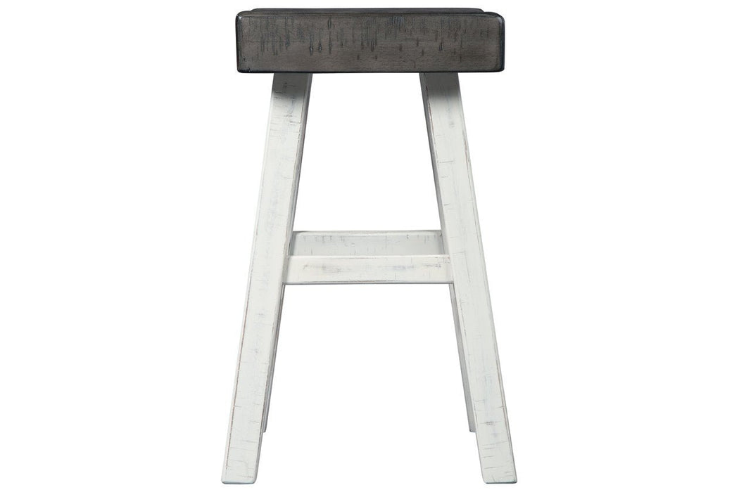 Glosco Brown Gray/Antique White Counter Height Bar Stool (Set of 2) - Gate FurnitureBarstool