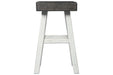 Glosco Brown Gray/Antique White Counter Height Bar Stool (Set of 2) - Gate FurnitureBarstool