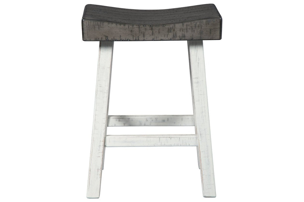 Glosco Brown Gray/Antique White Counter Height Bar Stool (Set of 2) - Gate FurnitureBarstool