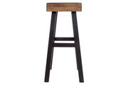 Glosco Medium Brown/Dark Brown Bar Height Bar Stool (Set of 2) - D548-030 - Lara Furniture