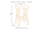 Glosco Medium Brown/Dark Brown Bar Height Bar Stool (Set of 2) - D548-030 - Lara Furniture