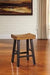 Glosco Medium Brown/Dark Brown Counter Height Bar Stool (Set of 2) - Gate FurnitureBarstool