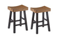 Glosco Medium Brown/Dark Brown Counter Height Bar Stool (Set of 2) - Gate FurnitureBarstool