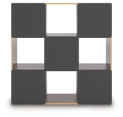 Glosmount Cherry/Light Brown Nine Cube Organizer - EA1055-3X3