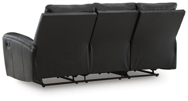 Glossmore Black Reclining Sofa - PCU1170088
