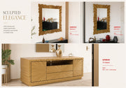 GMR101 GOLDEN LEAF WALL MIRROR - 210000007819