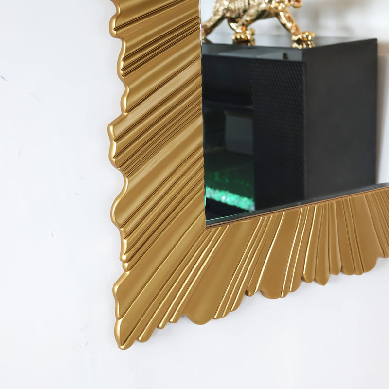 GMR102 GOLDEN LEAF WALL MIRROR - 210000007820