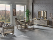 Gokce Diningroom (Consol With Mirror & Dining Table & 6 Dining Chair) - 115-GOK-DT-6-SET