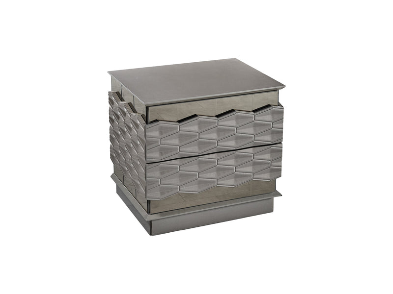 Gokce Nightstand With Back Mirror - 120-GOK-NS