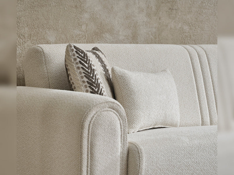 Gold Convertible Loveseat in Cream - 200-SER-GOL-PINAR03-2