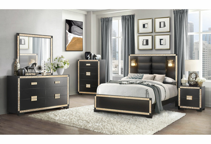 Blake Black/Gold Mirror - BLAKE-BLACK/GOLD-MR