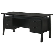 Goodson 64-inch 4-Drawer Double Pedestal Computer Desk Black - 801586