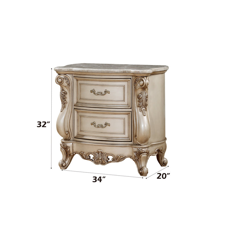 Gorsedd Nightstand W/Marble Top - 27443