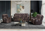 U6028 Brown Reclining Sofa/Console Reclining Loveseat/Glider Recliner - U6028-BROWN-RS/CRLS/GR-N