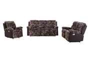 U6028 Brown Reclining Sofa/Console Reclining Loveseat/Glider Recliner - U6028-BROWN-RS/CRLS/GR-N