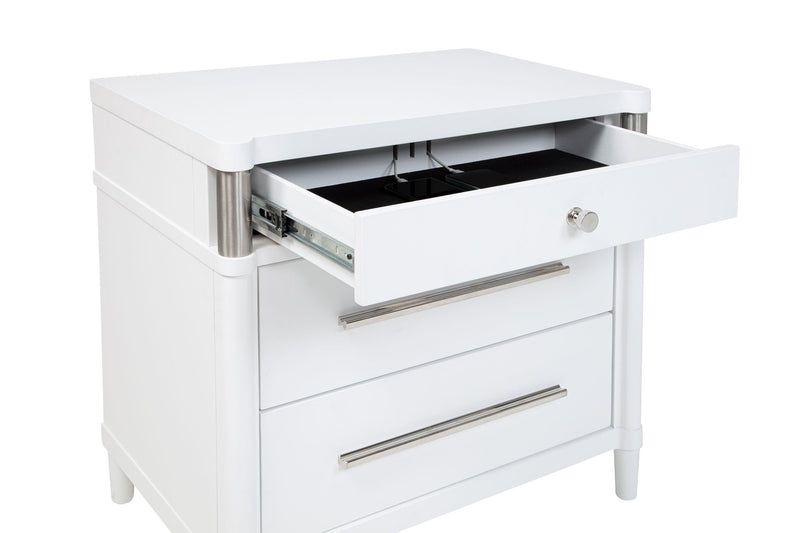 Gracemont 3-drawer Bedroom Nightstand Bedside Table White - 225072
