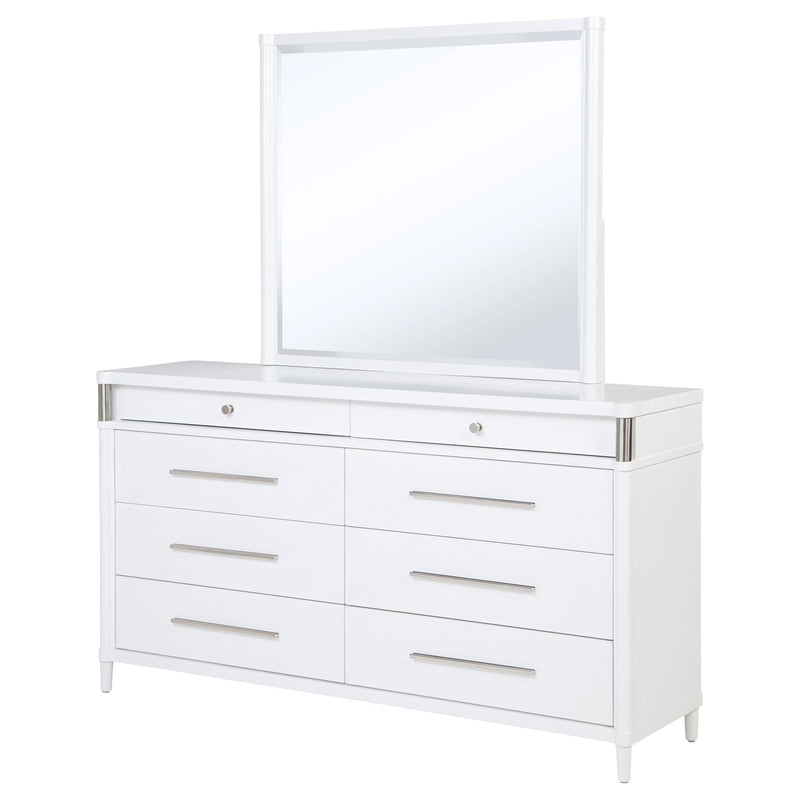 Gracemont 8-drawer Bedroom Dresser with Mirror White - 225073M
