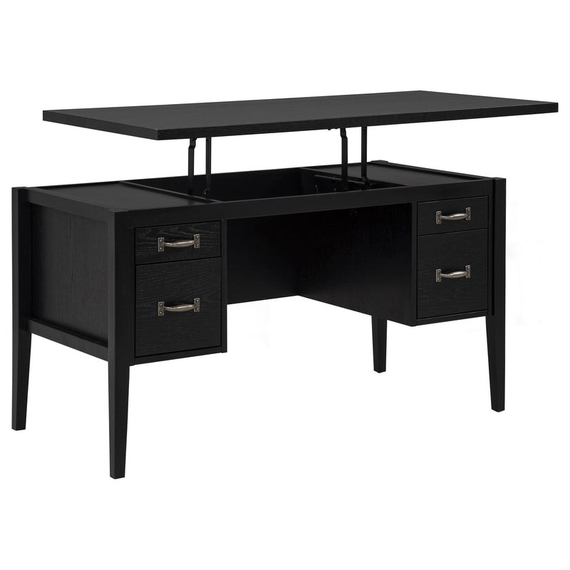 Graham 54-inch 4-drawer Double Pedestal Lift Top Computer Desk Black - 800866