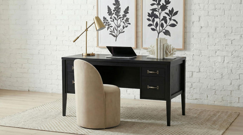 Graham 54-inch 4-drawer Double Pedestal Lift Top Computer Desk Black - 800866