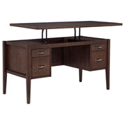Graham 54-inch 4-drawer Double Pedestal Lift Top Computer Desk Chocolate - 800867