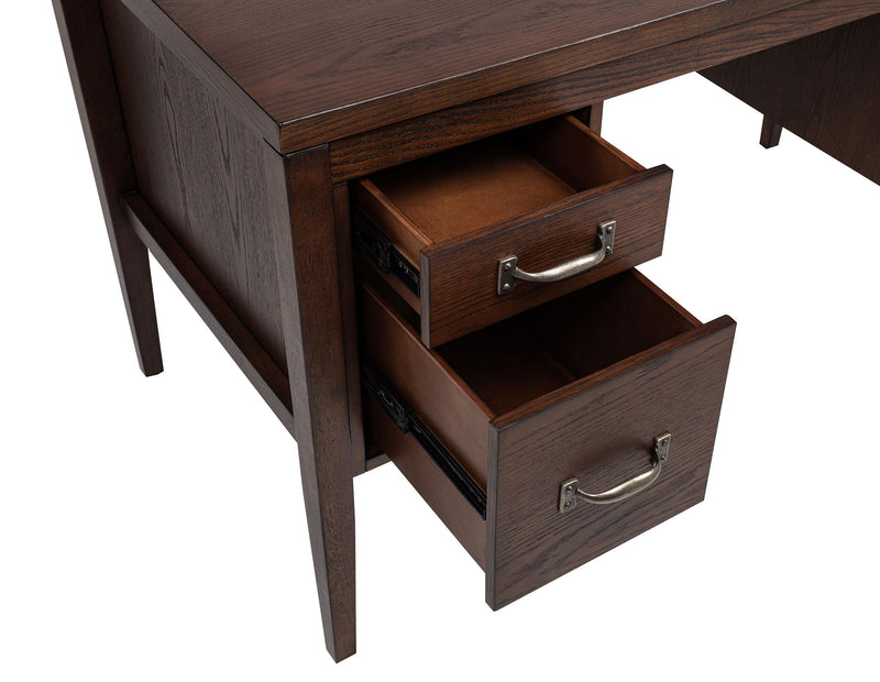 Graham 54-inch 4-drawer Double Pedestal Lift Top Computer Desk Chocolate - 800867