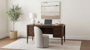 Graham 54-inch 4-drawer Double Pedestal Lift Top Computer Desk Chocolate - 800867