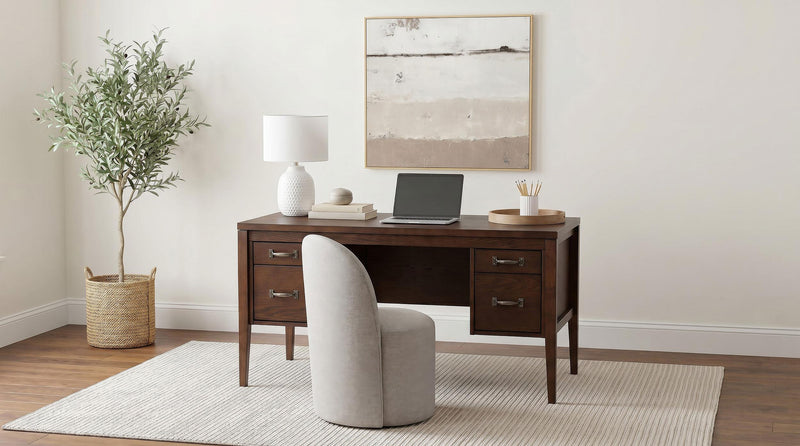 Graham 54-inch 4-drawer Double Pedestal Lift Top Computer Desk Chocolate - 800867