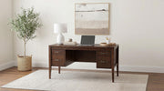 Graham 54-inch 4-drawer Double Pedestal Lift Top Computer Desk Chocolate - 800867