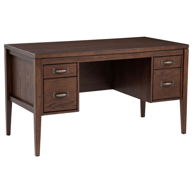 Graham 54-inch 4-drawer Double Pedestal Lift Top Computer Desk Chocolate - 800867