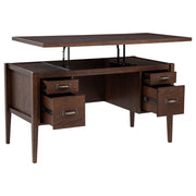 Graham 54-inch 4-drawer Double Pedestal Lift Top Computer Desk Chocolate - 800867