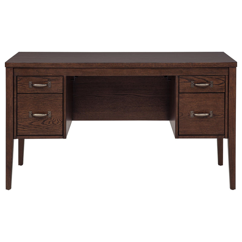 Graham 54-inch 4-drawer Double Pedestal Lift Top Computer Desk Chocolate - 800867