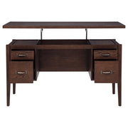 Graham 54-inch 4-drawer Double Pedestal Lift Top Computer Desk Chocolate - 800867
