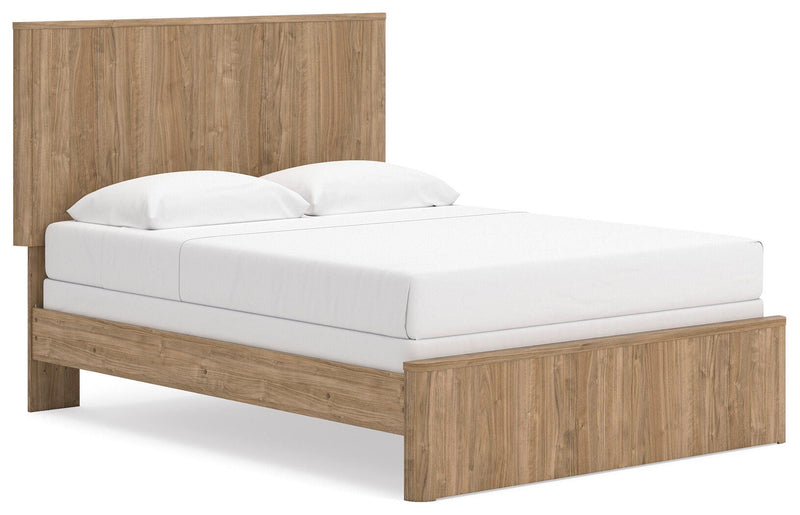 Gramburg Warm Natural Brown Queen Panel Bed - PCB1121B4