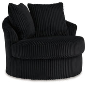 Gramwell Onyx Oversized Swivel Accent Chair - Gate Furniture