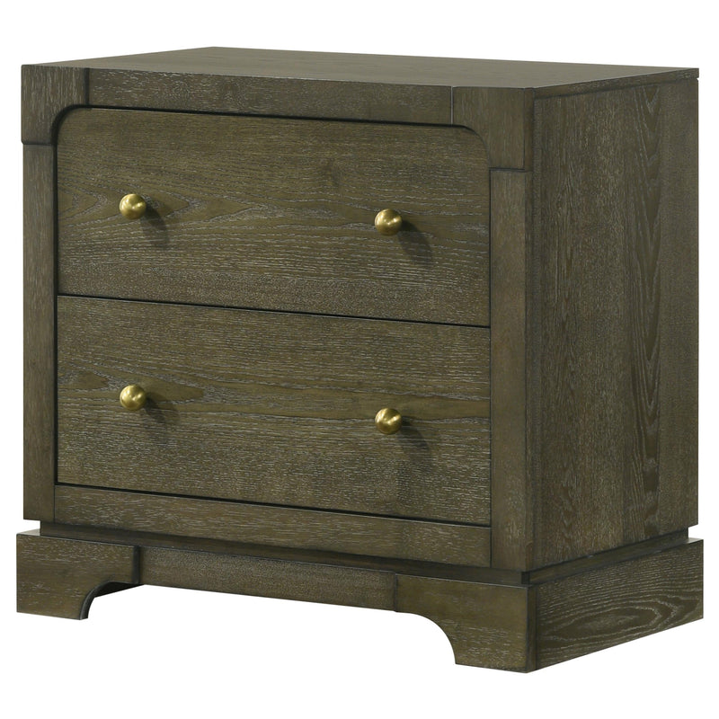 Gran Park 2-drawer Nightstand Bedside Table Dark Cocoa - 224932