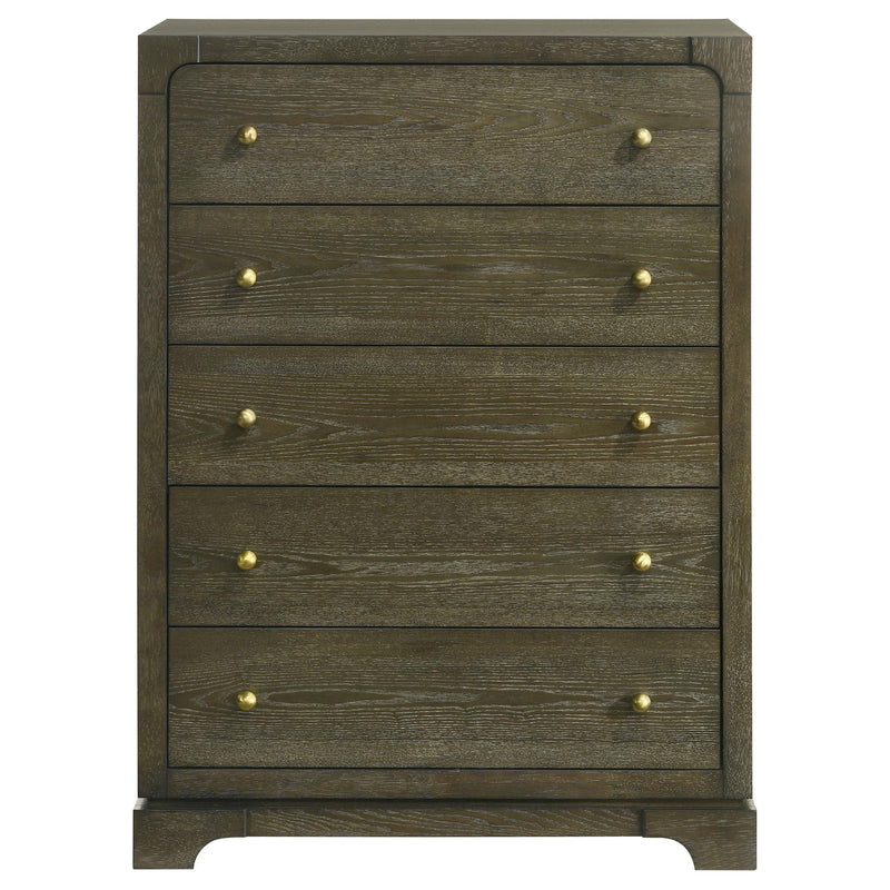 Gran Park 5-drawer Bedroom Chest of Drawers Dark Cocoa - 224935