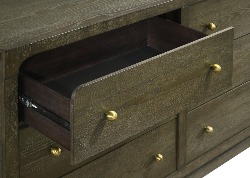Gran Park 6-drawer Dresser and Mirror Dark Cocoa - 224933M