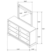 Gran Park 6-drawer Dresser and Mirror Dark Cocoa - 224933M