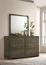 Gran Park 6-drawer Dresser and Mirror Dark Cocoa - 224933M