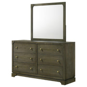 Gran Park 6-drawer Dresser and Mirror Dark Cocoa - 224933M