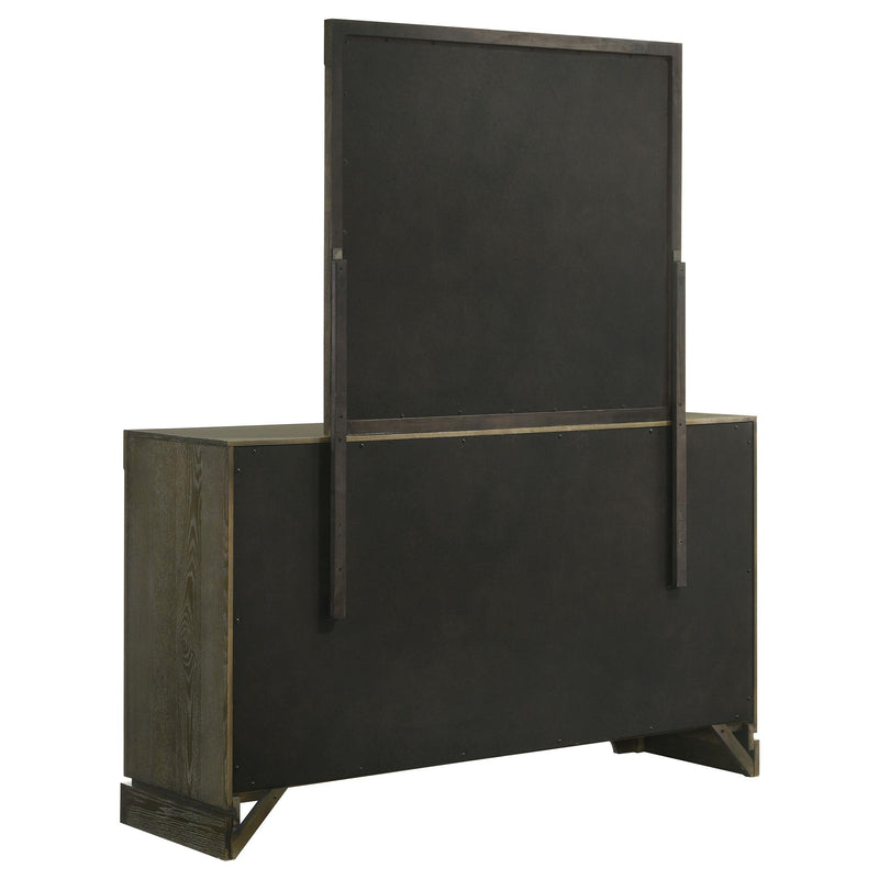Gran Park 6-drawer Dresser and Mirror Dark Cocoa - 224933M