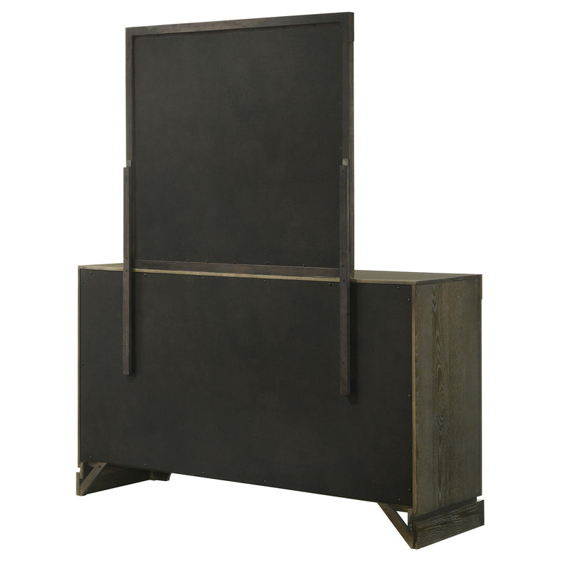 Gran Park 6-drawer Dresser and Mirror Dark Cocoa - 224933M