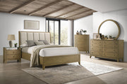 Granada 2-drawer Glass Top Nightstand Natural Pine - 224922