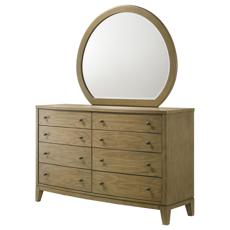 Granada 8-drawer Dresser and Mirror Natural Pine - 224923M