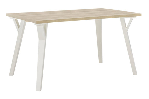 Grannen White/Natural Dining Table - Gate FurnitureDining Table